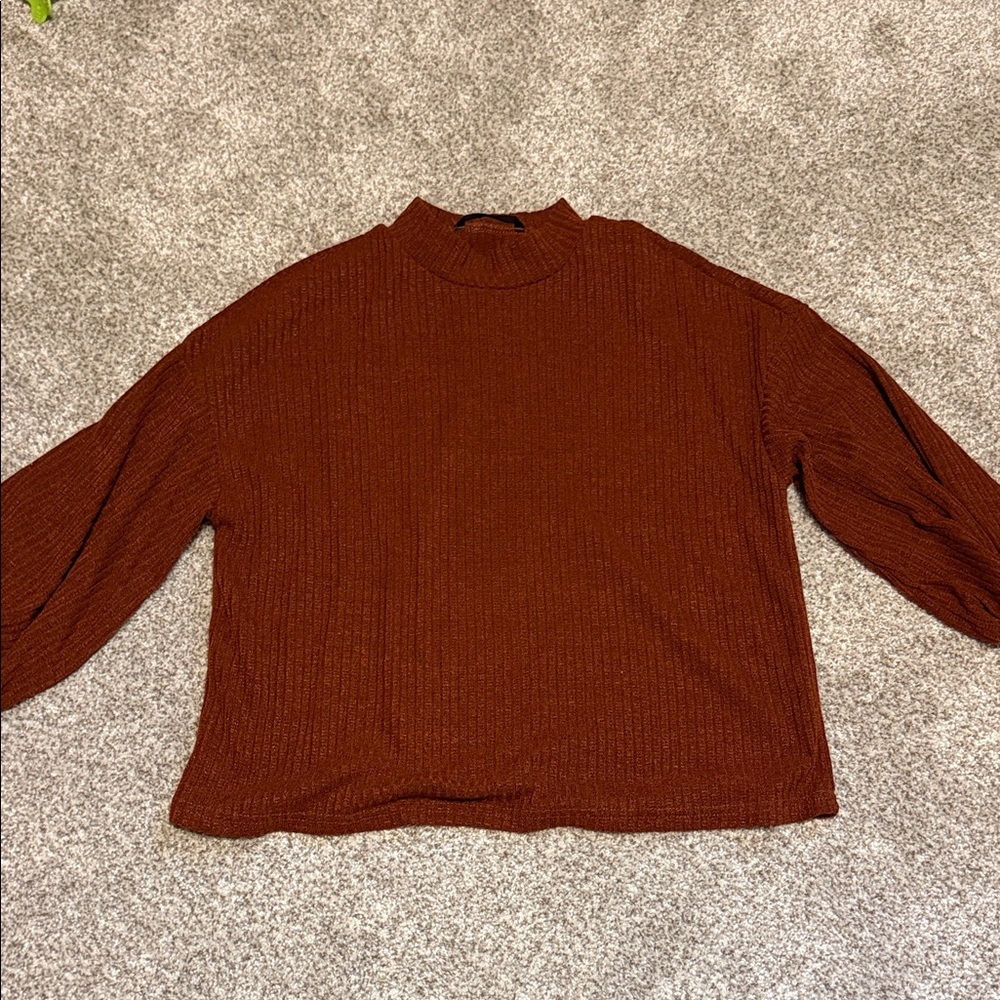 SHEIN Rust Brown Blouse